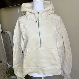 Scuba Oversized Half-Zip Hoodie ML/L - White Opal